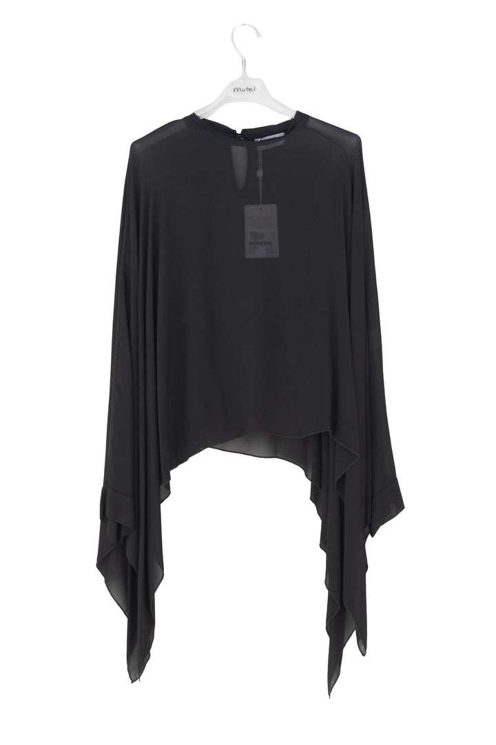MOTEL Blusa Nera in Viscosa - Mancinelli 1954