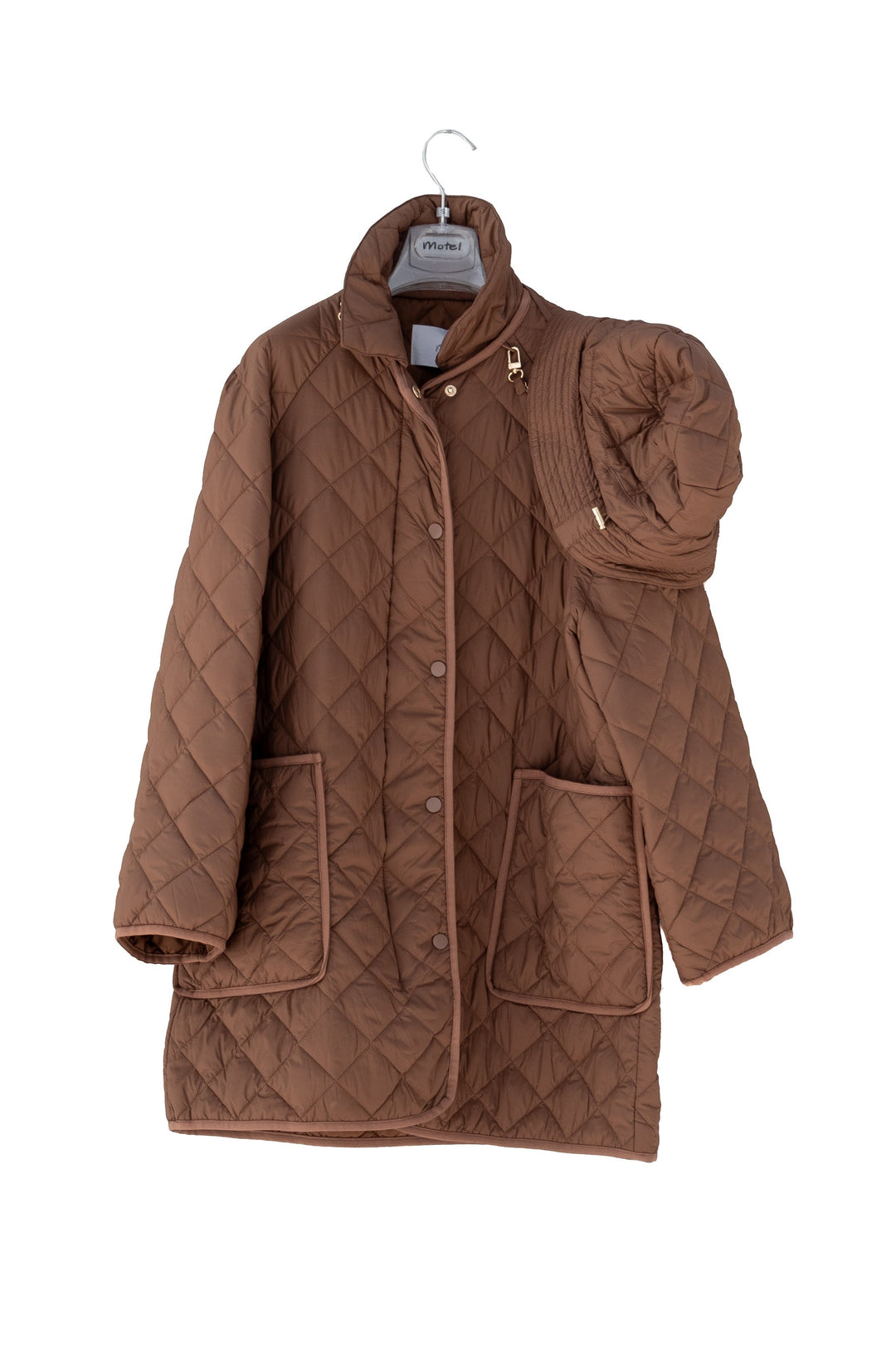 MOTEL Piumino moro trapuntato con cappello coordinato - Mancinelli 1954