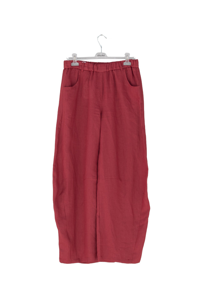 MOTEL Pantalone rosso indiano in Lino - Mancinelli 1954