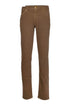 Five-pocket swing trousers in tobacco-colored stretch cotton