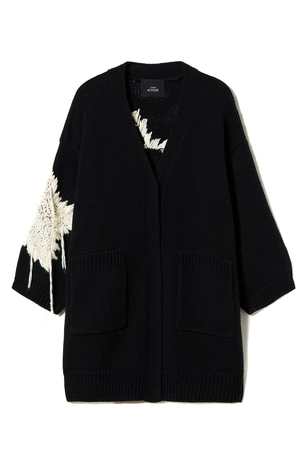 ACTITUDE TWINSET Cappotto in maglia con ricamo di stelle - Mancinelli 1954