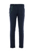 Blue trousers in plain wool fabric