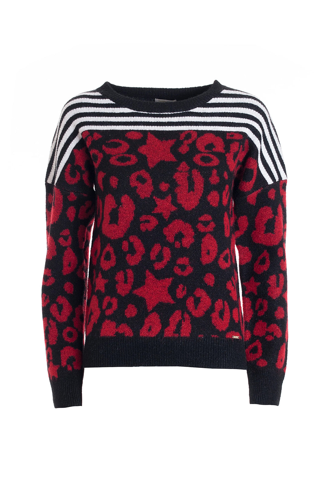 FRACOMINA Maglia regular con jacquard animalier e righe - Mancinelli 1954