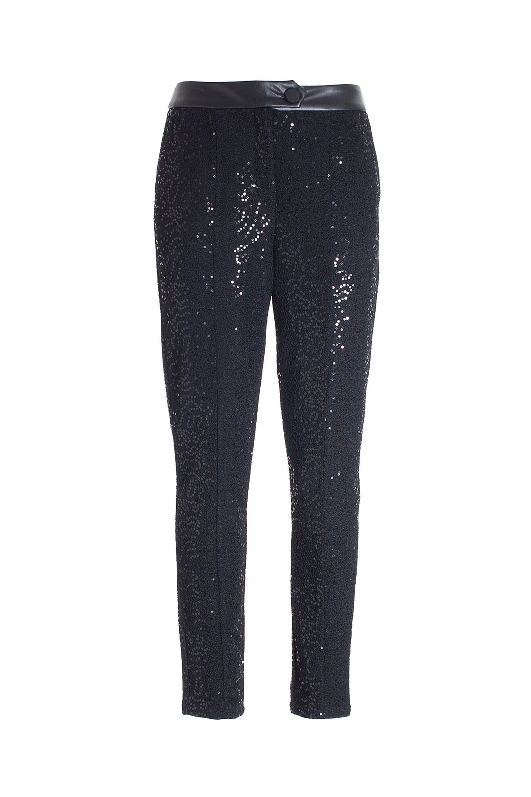 FRACOMINA Pantalone a sigaretta con paillettes luminose nero - Mancinelli 1954