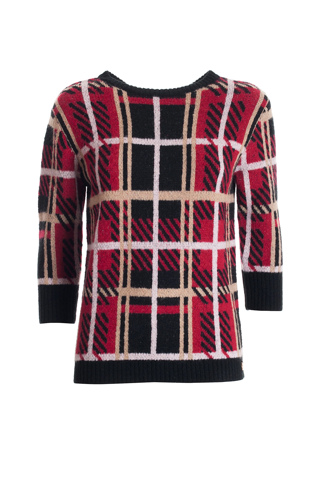 FRACOMINA Maglia regular in jacquard a quadri - Mancinelli 1954