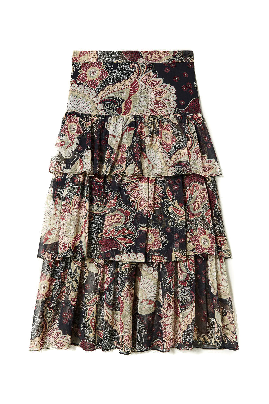 TWINSET Gonna lunga in creponne a fiori - Mancinelli 1954