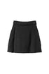 Short black skirt in felted effect knit