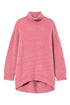 Regular seamless pink sweater in wool blend