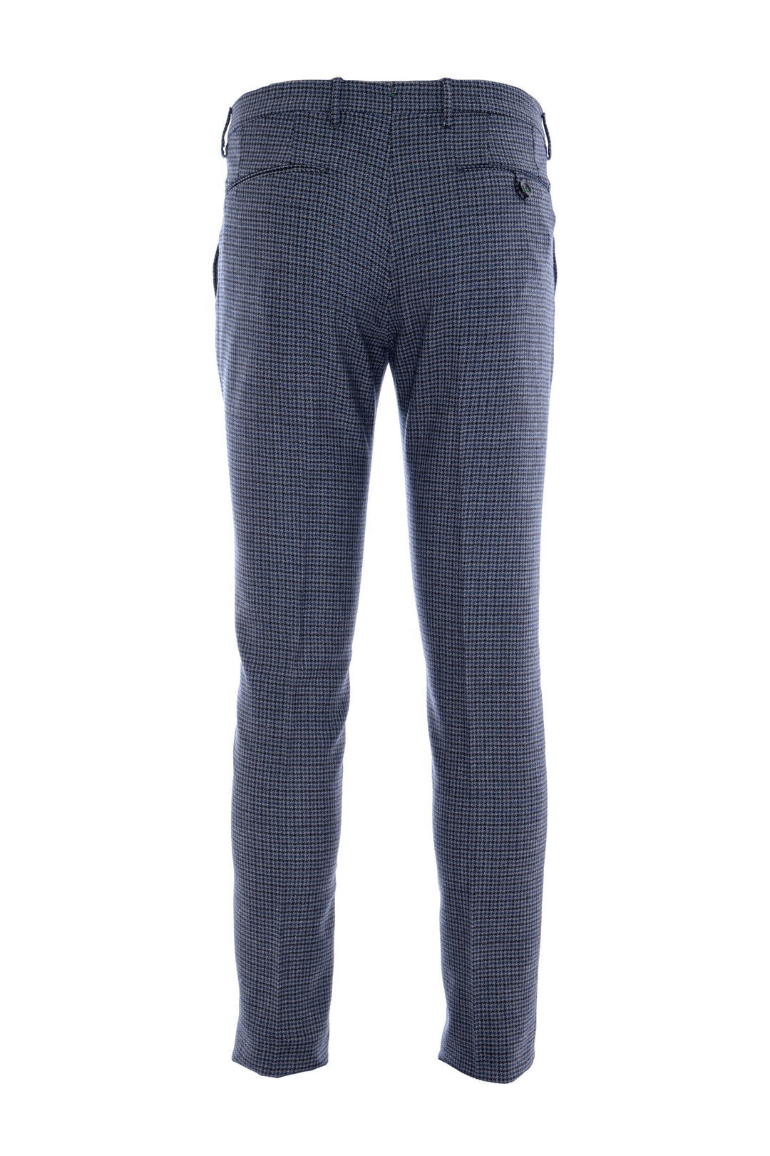 BERWICH Pantalone pied de poule grigio in lana vergine stretch con una pince - Mancinelli 1954