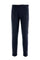 Pantalone retro blu scuro in lana vergine stretch con una pince