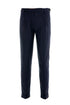 Dark blue retro trousers in stretch virgin wool with one pleat