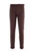 Pantalone retro ruggine in lana vergine stretch con una pince