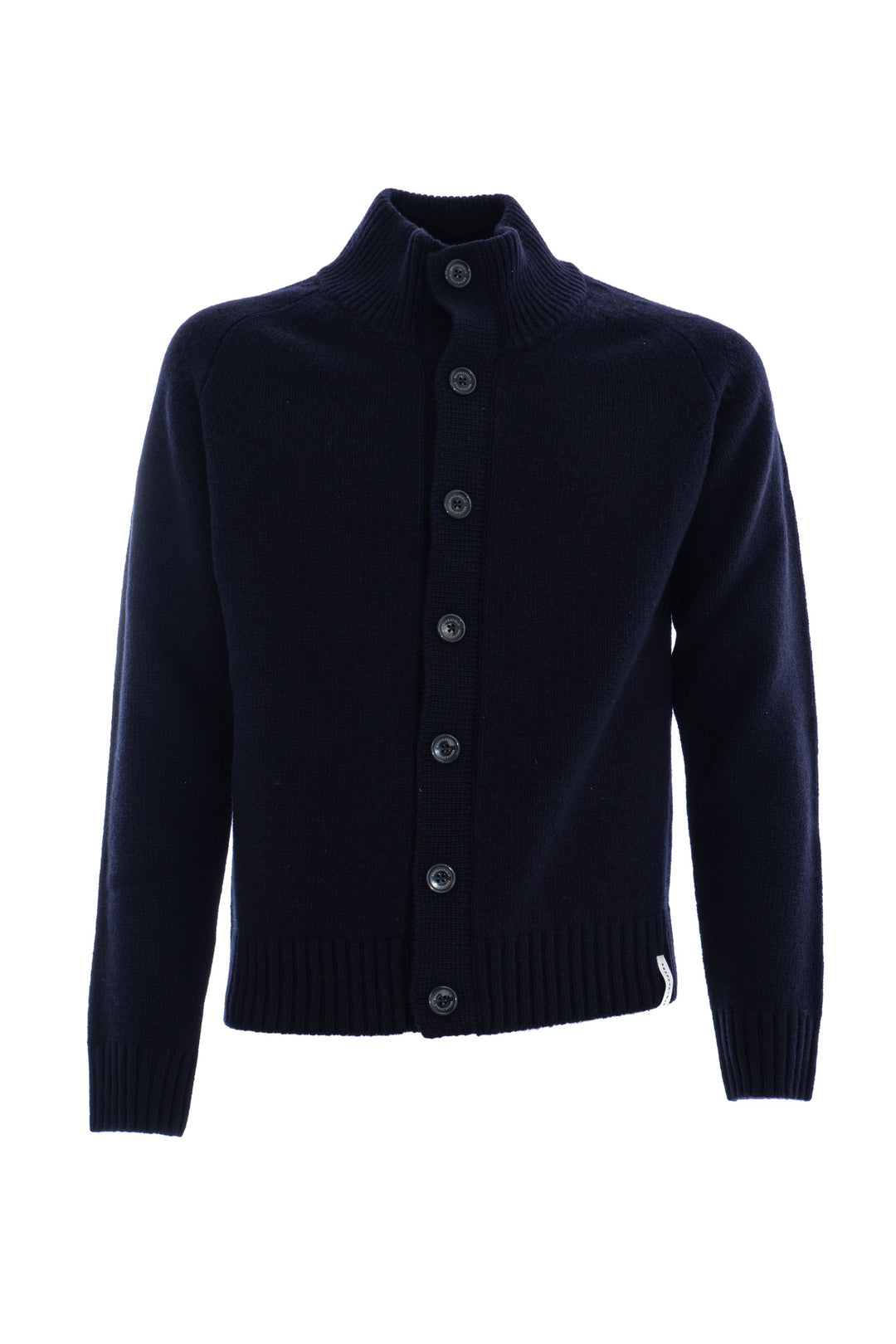 Brooksfield Cardigan a collo alto blu navy in lana con bottoni - Mancinelli 1954