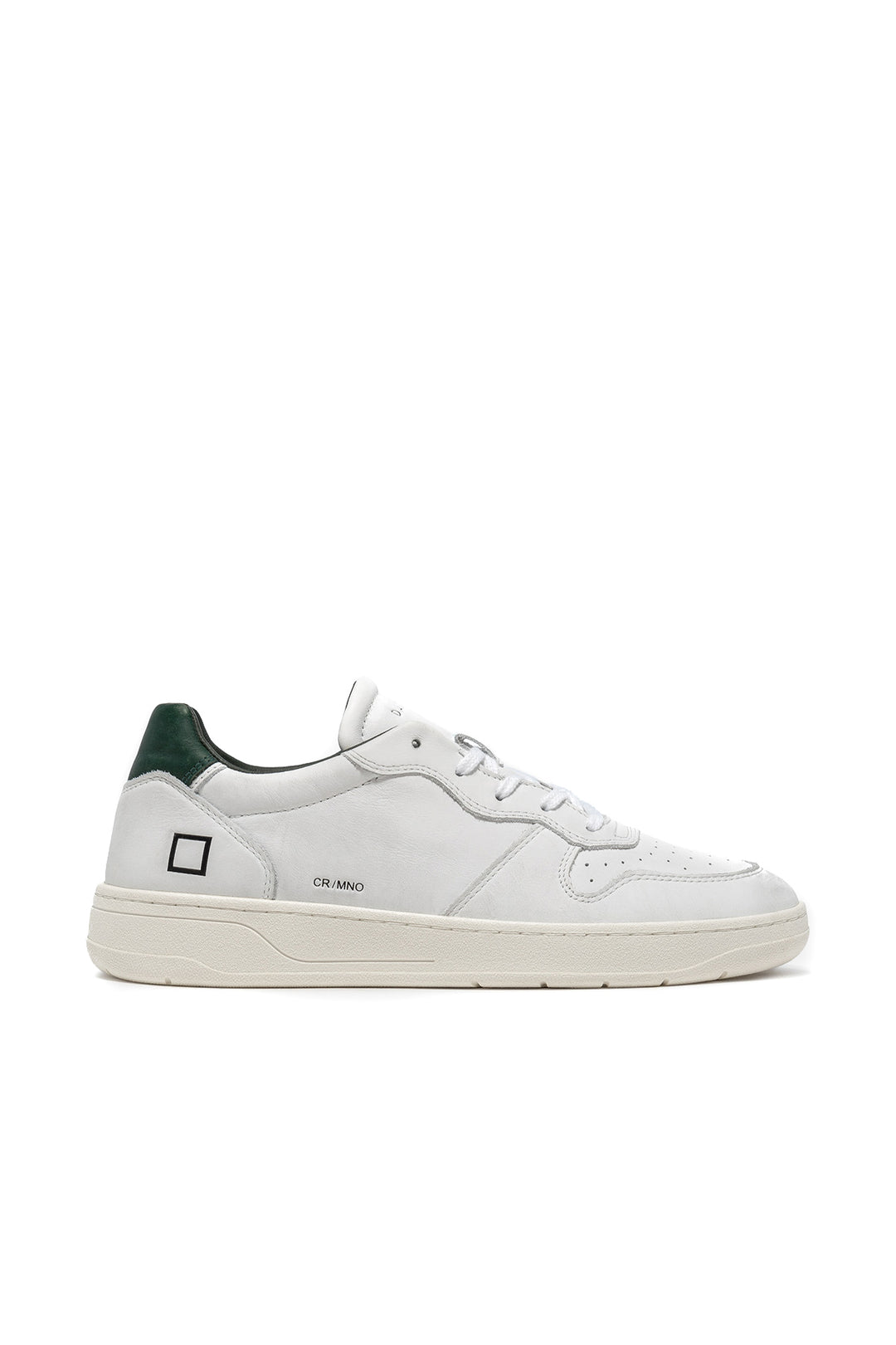 DATE Sneaker bassa bianca-verde COURT in pelle - Mancinelli 1954
