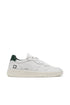COURT white-green low-top sneaker in leather
