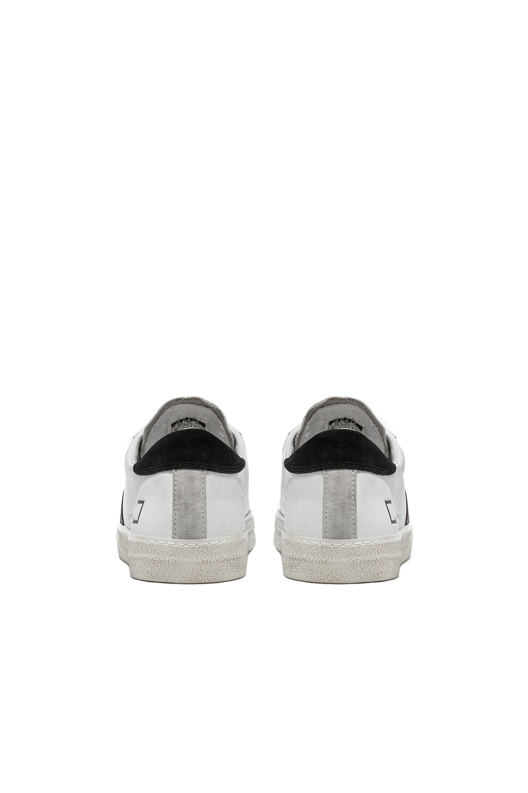 DATE Sneaker bassa bianca-testa di moro HILL LOW VINTAGE in pelle - Mancinelli 1954