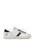 HILL LOW VINTAGE white-dark brown low-top sneaker in leather