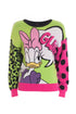 Regular jacquard sweater with Daisy Duck