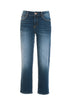 Jeans linea dritta effetto shape up in denim con lavaggio medio