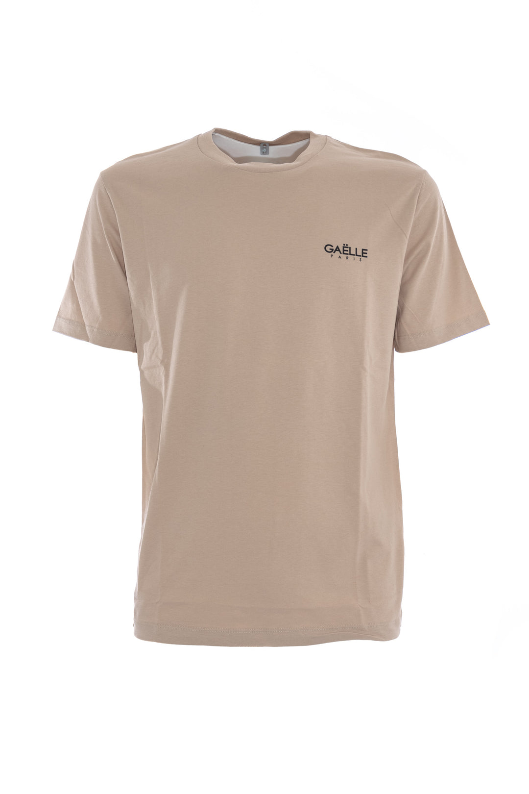 GAELLE T-shirt beige in cotone con logo - Mancinelli 1954