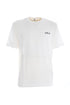 T-shirt bianca in cotone con logo