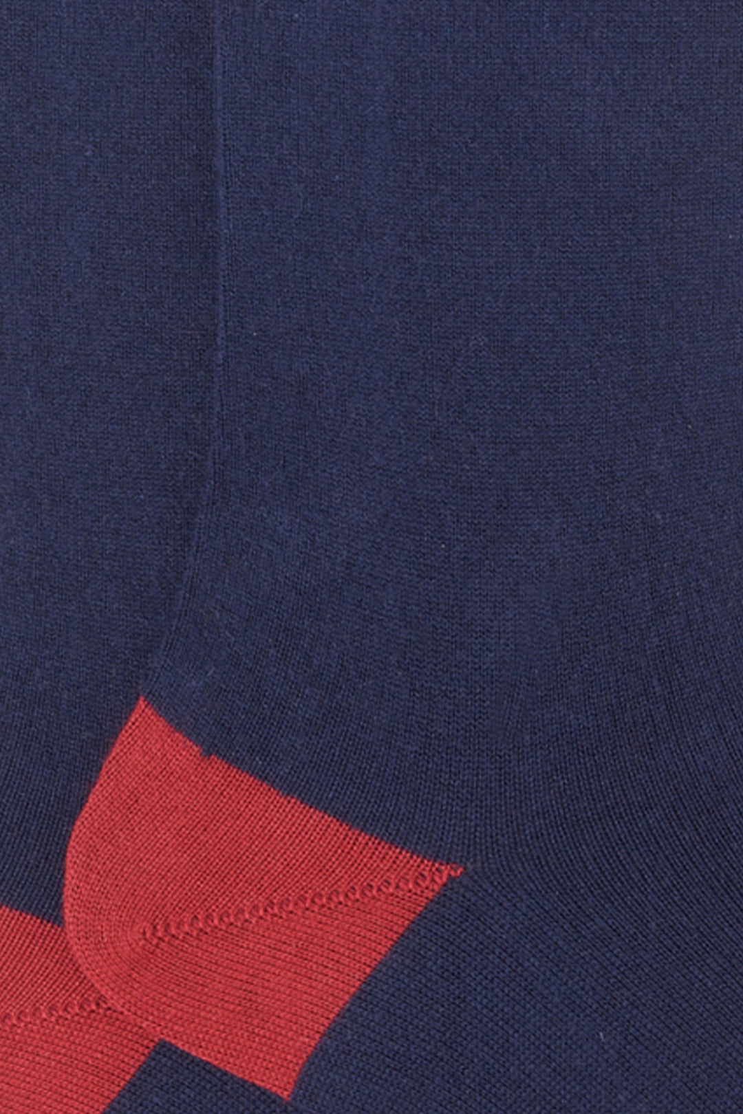 GALLO Calze lunghe cotone e cashmere navy tinta unita e contrasti - Mancinelli 1954