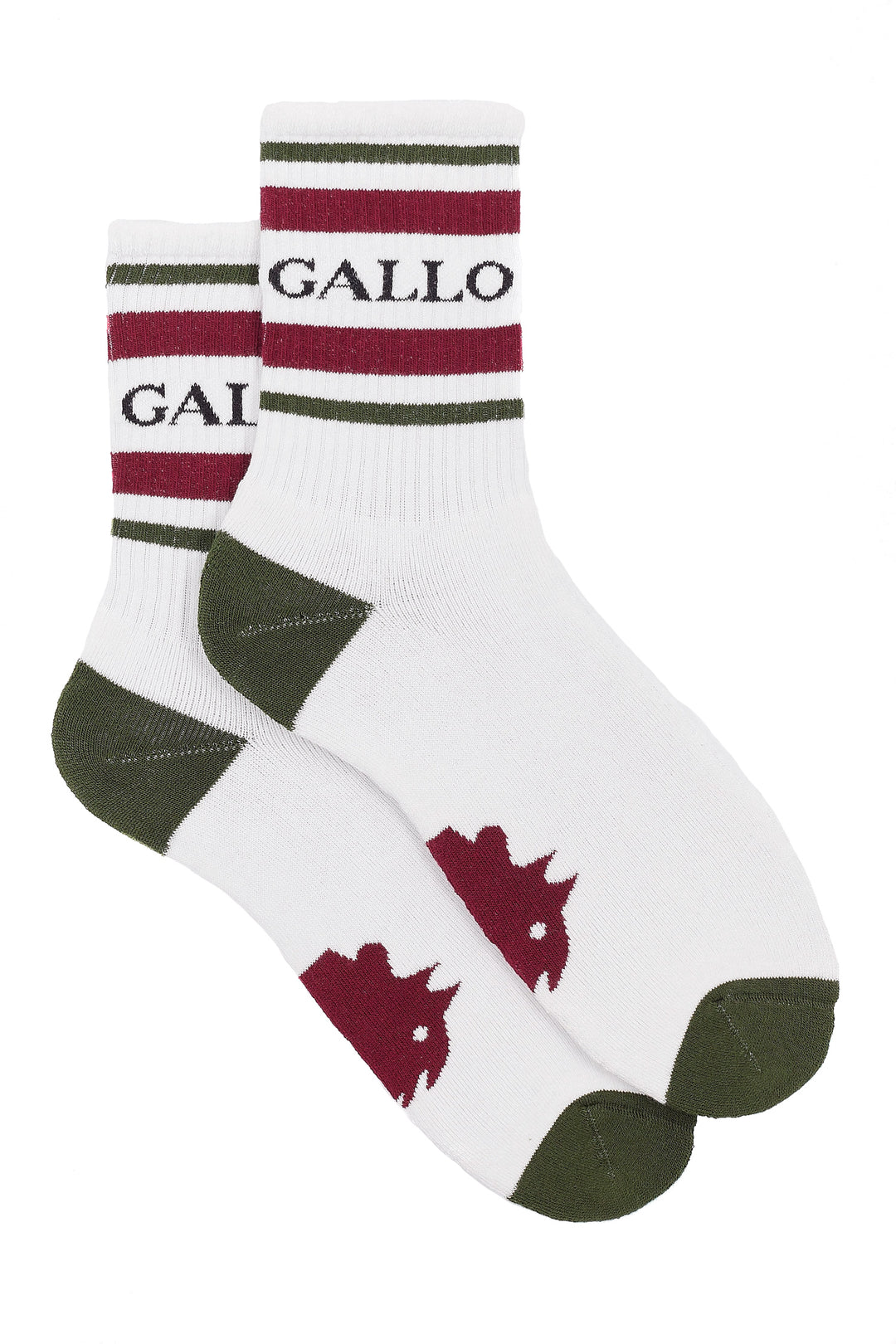GALLO Calze corte spugna di cotone bianco con scritta gallo - Mancinelli 1954