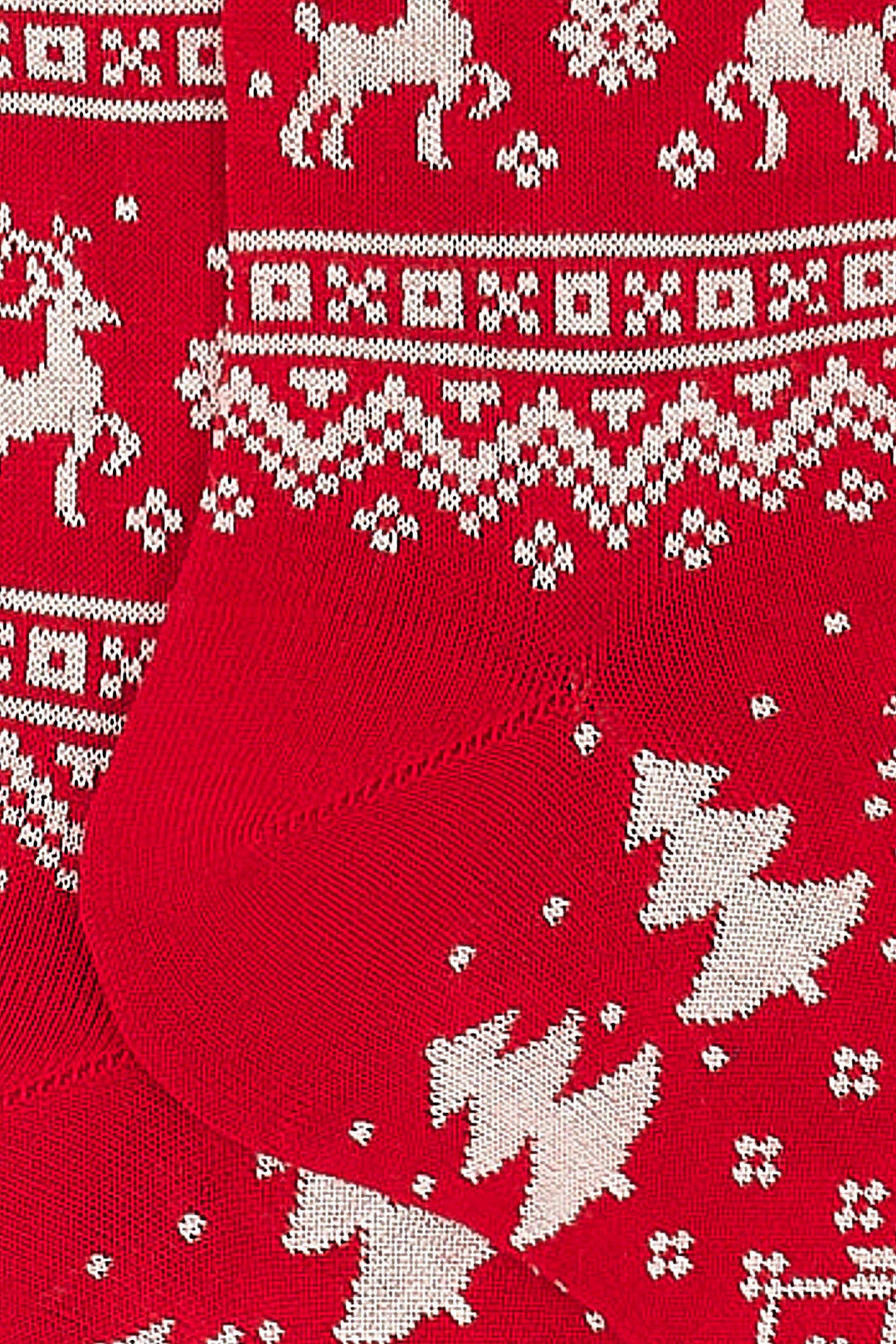 GALLO Calze lunghe cotone rosso fantasia greca natalizia - Mancinelli 1954