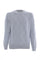 Gray crewneck sweater in vanise 'cashmere blend with rhombuses