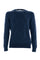 Blue crewneck sweater in cashmere vanise 'blend with rhombuses