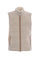 Beige quilted flannel vest with padding