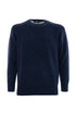Blue crewneck sweater in cashmere blend