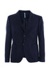 Dark blue two-button jacket in cotton blend