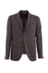 Two-button brown Wales jacket in wool blend