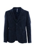Dark blue tweed two-button jacket