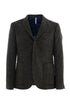 Green tweed two-button jacket