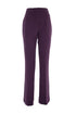 Wine flared trousers in technical stretch fabric