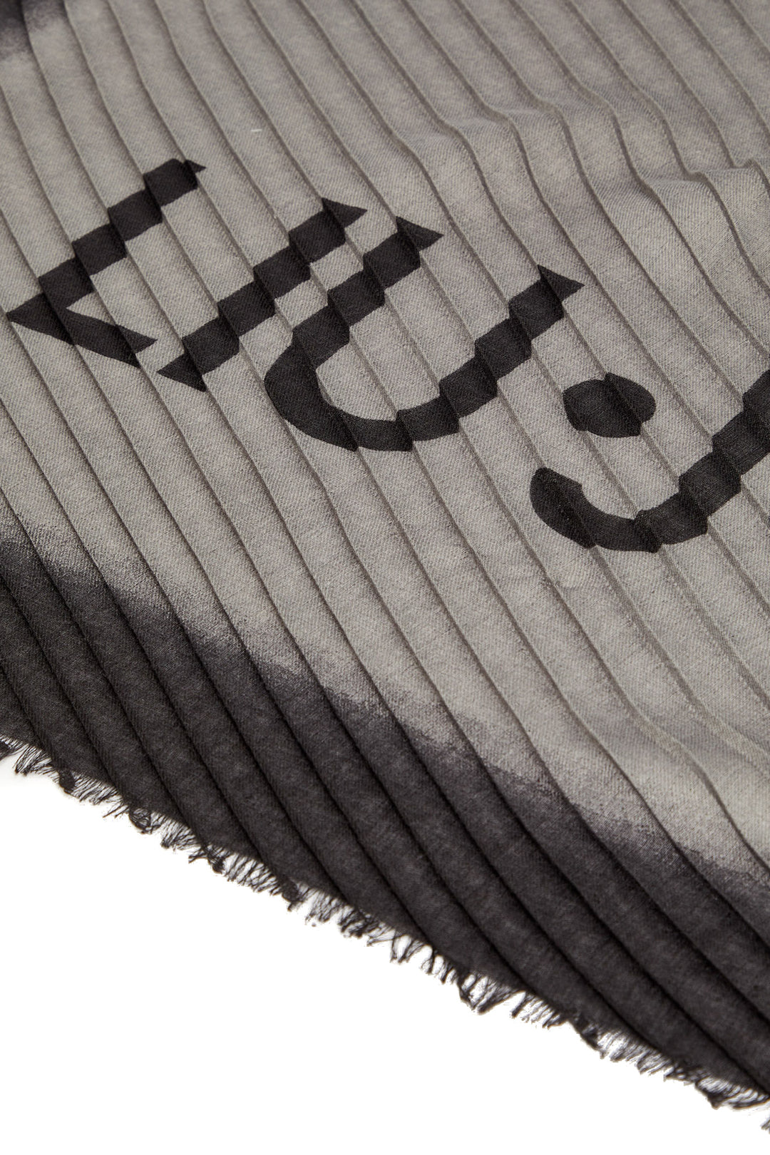 LIU JO Stola nera ecosostenibile degradè con logo - Mancinelli 1954