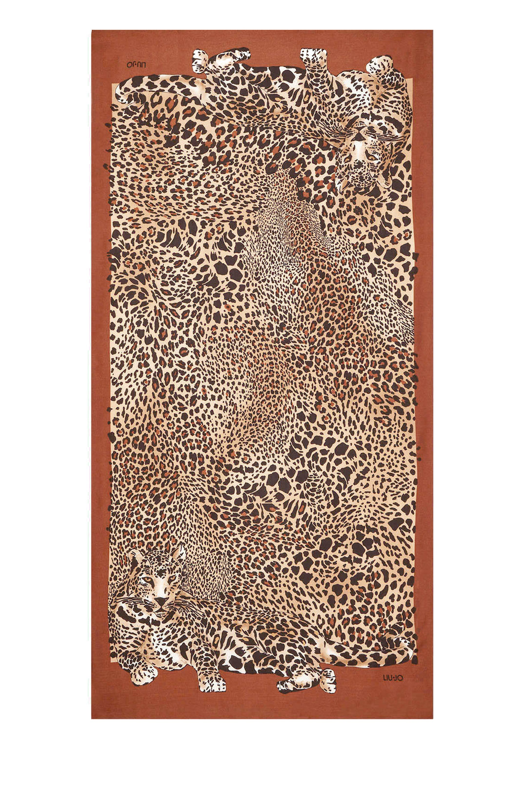 LIU JO Stola marrone animalier con leopardo - Mancinelli 1954