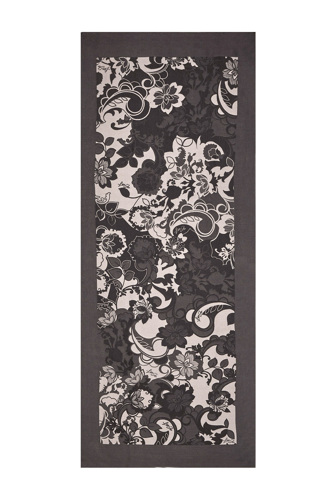 LIU JO Stola nera con stampa paisley floreale - Mancinelli 1954