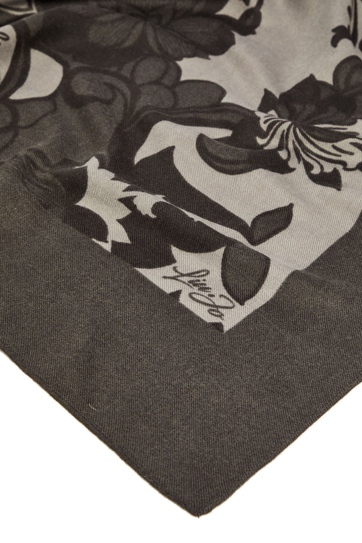 LIU JO Stola nera con stampa paisley floreale - Mancinelli 1954