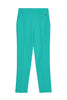 Pantaloni cropped verde smeraldo a vita alta