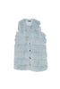 Light blue faux fur vest