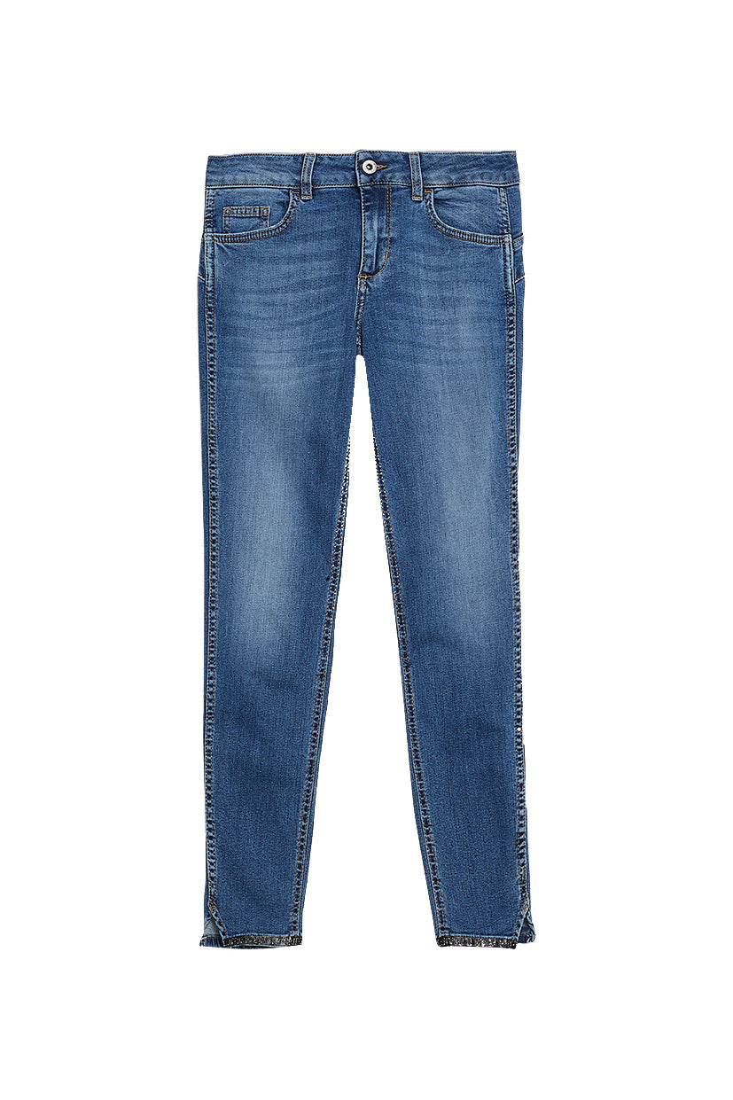 LIU JO Jeans bottom up ecosostenibile in denim blu - Mancinelli 1954