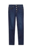 Jeans skinny bottom up in denim blu con bottoni