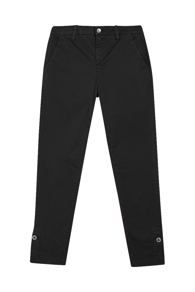 LIU JO Pantaloni chino neri in cotone stretch - Mancinelli 1954