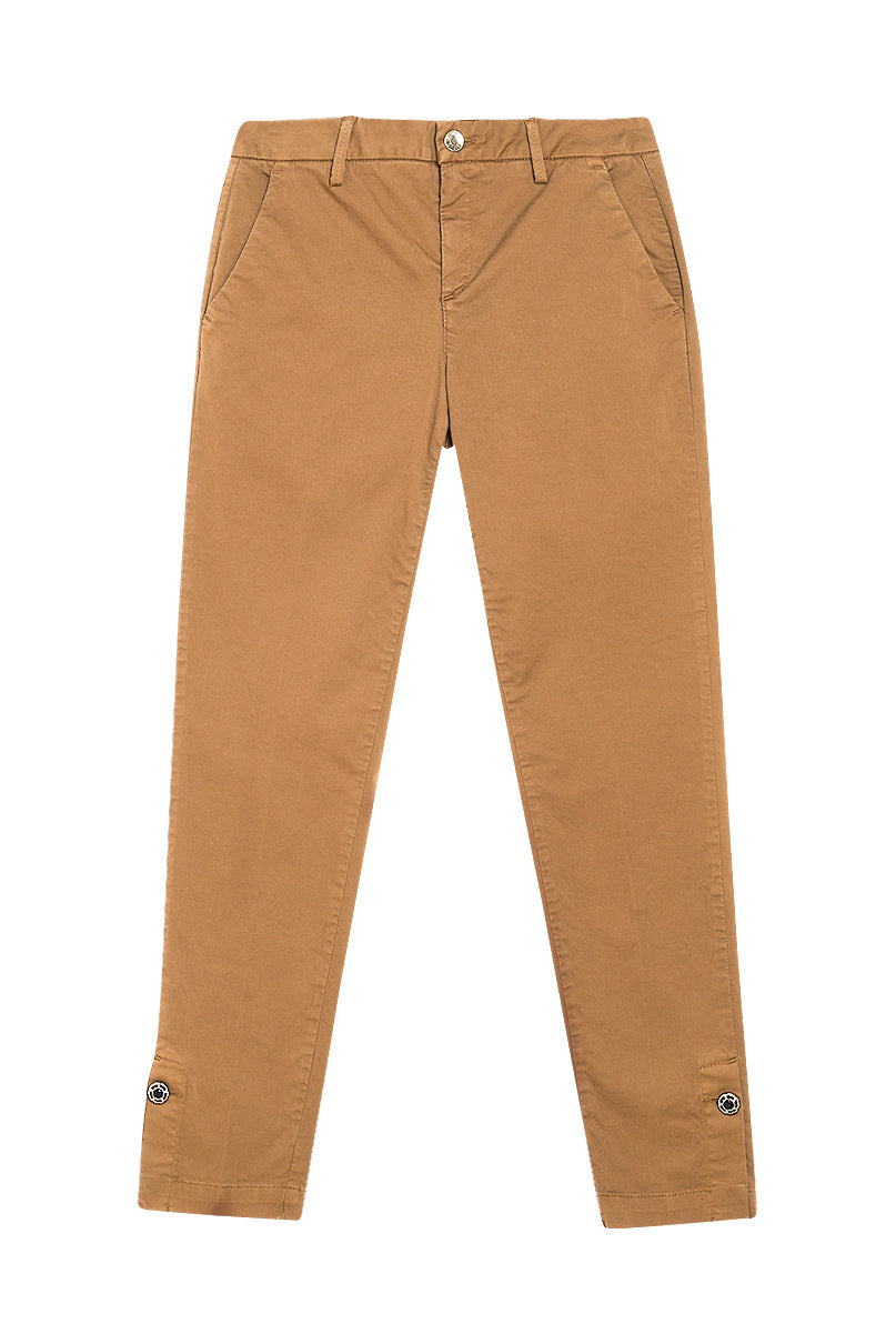LIU JO Pantaloni chino cammello in cotone stretch - Mancinelli 1954