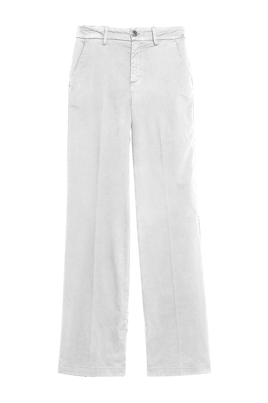 LIU JO Pantaloni flare bianchi in cotone stretch - Mancinelli 1954
