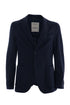 Two-button jacket in dark blue in technical fabric