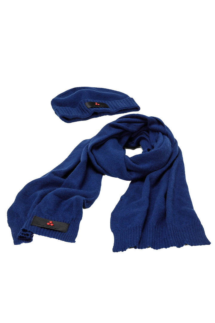 PEUTEREY Gift Box con cappello e sciarpa blu copiativo coordinati - Mancinelli 1954